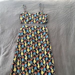 Reformation two piece - crop top and skirt